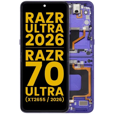 Дисплейний модуль для Motorola Razr Ultra 2026 / Razr 70 Ultra (XT2655 / 2026) (Refurbished) (OLED) (Orient Blue)