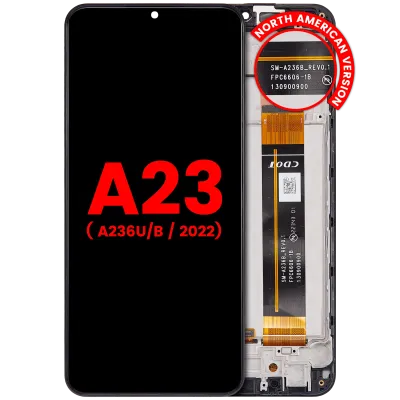Дисплейний модуль (LCD) з рамкою для Samsung Galaxy A23 5G (A236 / 2022) (Aftermarket Plus) (усі кольори)