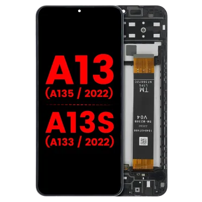 Дисплейний модуль (LCD) з рамкою для Samsung Galaxy A13 4G (A135 / 2022) / A13s (A137 / 2022) (Aftermarket Plus) (усі кольори)