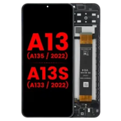 Дисплейний модуль (LCD) з рамкою для Samsung Galaxy A13 4G (A135 / 2022) / A13s (A137 / 2022) (Aftermarket Plus) (усі кольори)