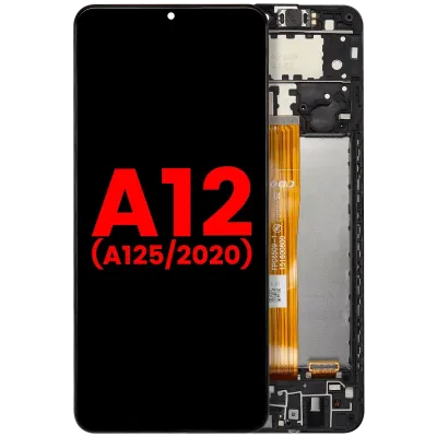 Дисплейний модуль (LCD) з рамкою для Samsung Galaxy A12 (A125 / 2020) (Aftermarket Plus) (усі кольори)