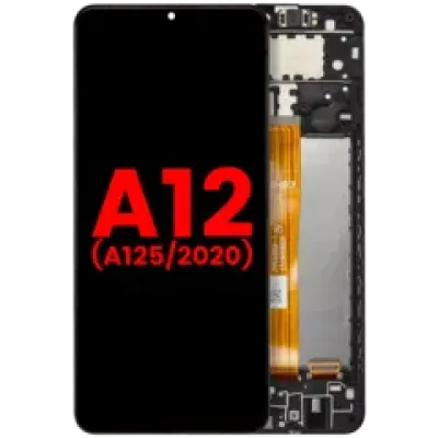 Дисплейний модуль (LCD) з рамкою для Samsung Galaxy A12 (A125 / 2020) (Aftermarket Plus) (усі кольори)