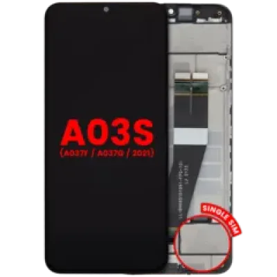 Дисплейний модуль (LCD) з рамкою для Samsung Galaxy A03s (A037F / A037G / 2021) (Single Sim) (Type C Frame) (Aftermarket Plus) (усі кольори)