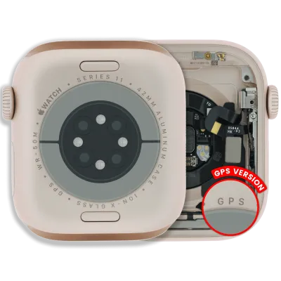 Housing Assembly For Watch Series 11 (42MM) (Used OEM Pull: Grade A) (GPS Version) (Aluminum / Rose Gold)
