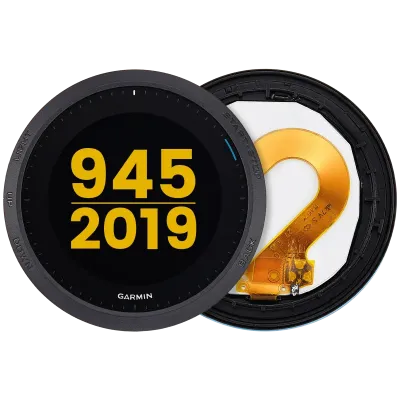 Дисплейний модуль з рамкою для Garmin Forerunner 945 (2019) (LCD) (Premium) (синій)