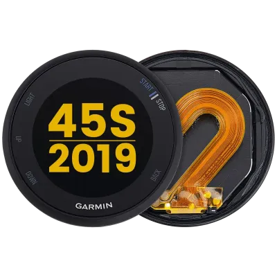 Дисплейний модуль з рамкою для Garmin Forerunner 45S (2019) (LCD) (Premium) (синій)
