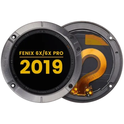 Дисплейний модуль з рамкою для Garmin Fenix 6X / 6X Pro (2019) (LCD) (Premium) (чорний)