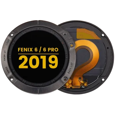 LCD Assembly With Frame For Garmin Fenix 6 / 6 Pro (2019) (Premium) (Black)