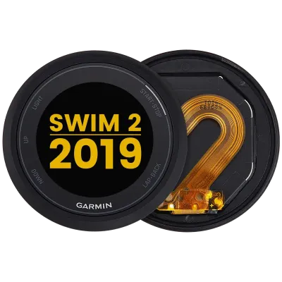 Дисплейний модуль з рамкою для Garmin Swim 2 (2019) (LCD) (Premium) (чорний)