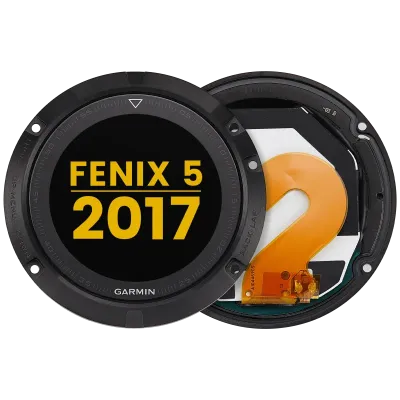 LCD Assembly With Frame For Garmin Fenix 5 (2017) (Premium) (Black)