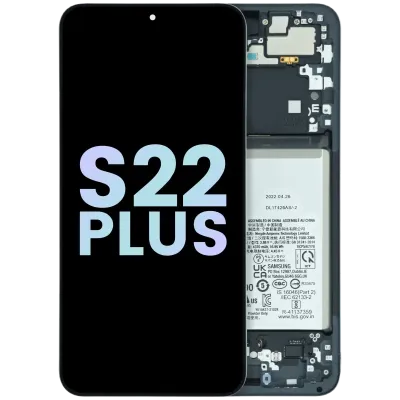 Дисплейний модуль (OLED) з рамкою для Samsung Galaxy S22 Plus 5G (US & International) (Service Pack) (Graphite)