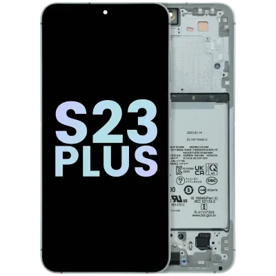Дисплейний модуль (OLED) з рамкою для Samsung Galaxy S23 Plus 5G (US & International) (Service Pack) (Lime)