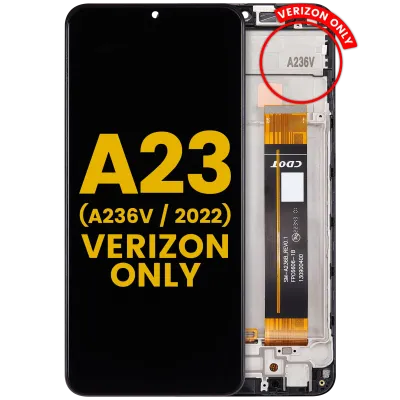Дисплейний модуль (LCD) з рамкою для Samsung Galaxy A23 5G (A236V / 2022) (Verizon V Version) (Used OEM Pull: Grade B) (All Colors)