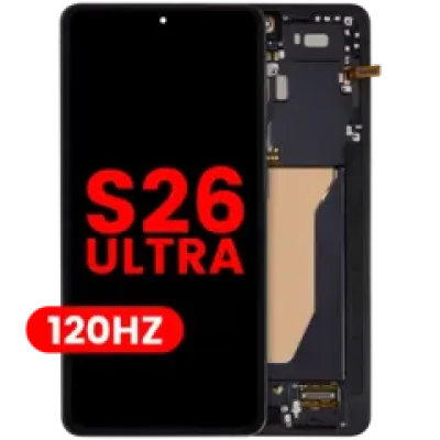 Дисплейний модуль (OLED) з рамкою для Samsung Galaxy S26 Ultra 5G (US & International Version) (Aftermarket Plus) (120Hz) (чорний)