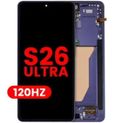 Дисплейний модуль (OLED) з рамкою для Samsung Galaxy S26 Ultra 5G (US & International Version) (Aftermarket Plus) (120Hz) (Cobalt Violet)