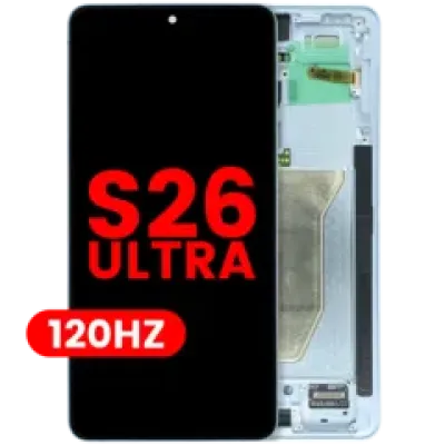 Дисплейний модуль (OLED) з рамкою для Samsung Galaxy S26 Ultra 5G (US & International Version) (Aftermarket Plus) (120Hz) (Sky Blue)