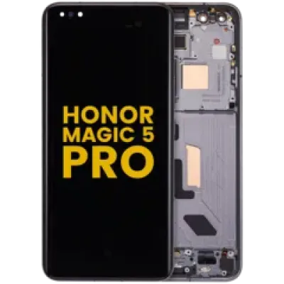 Дисплейний модуль з рамкою для Honor Magic 5 Pro (OLED) (Refurbished) (чорний)