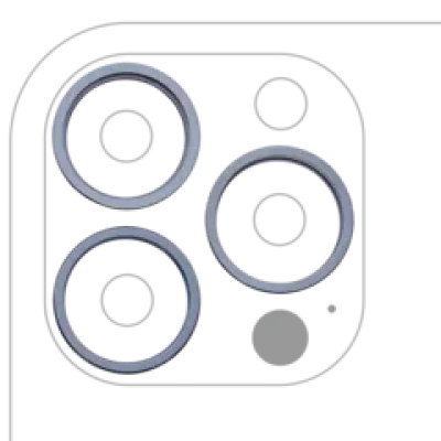 Рамка основної камери для iPhone 13 Pro / 13 Pro Max (3 шт) (Sierra Blue) (10 шт)