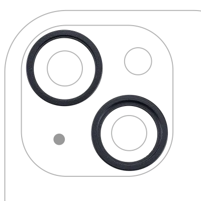 Back Camera Bezel Ring Only For iPhone 14 / 14 Plus (2 Piece Set) (Midnight) (10 Pack)
