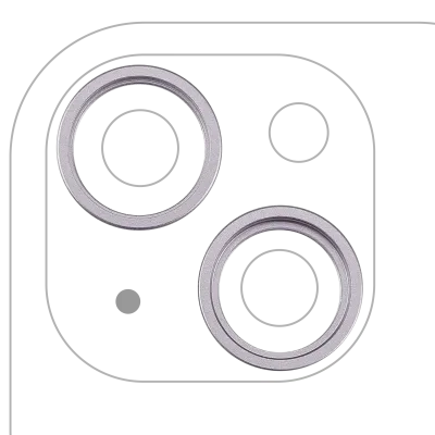 Back Camera Bezel Ring Only For iPhone 14 / 14 Plus (2 Piece Set) (Purple) (10 Pack)