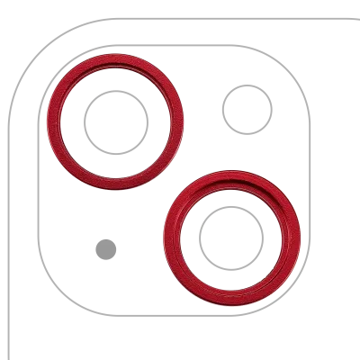 Back Camera Bezel Ring Only For iPhone 14 / 14 Plus (2 Piece Set) (Red) (10 Pack)