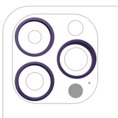 Рамка основної камери для iPhone 14 Pro / 14 Pro Max (3 шт) (Deep Purple) (10 шт)