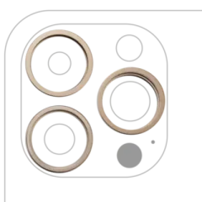 Рамка основної камери для iPhone 14 Pro / 14 Pro Max (3 шт) (золотий) (10 шт)