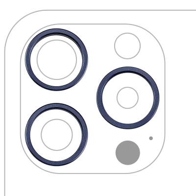 Back Camera Bezel Ring Only For iPhone 15 Pro (3 Piece Set) (Blue Titanium) (10 Pack)
