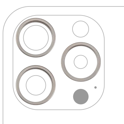Back Camera Bezel Ring Only For iPhone 15 Pro (3 Piece Set) (Natural Titanium) (10 Pack)