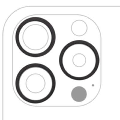 Рамка основної камери для iPhone 15 Pro Max (3 шт) (Black Titanium) (10 шт)