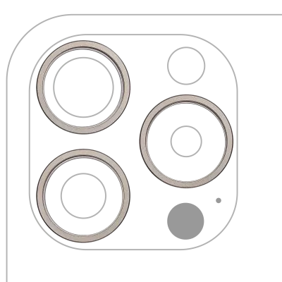 Back Camera Bezel Ring Only For iPhone 15 Pro Max (3 Piece Set) (Natural Titanium) (10 Pack)