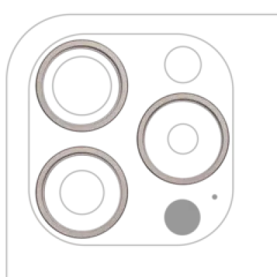 Рамка основної камери для iPhone 15 Pro Max (3 шт) (Natural Titanium) (10 шт)
