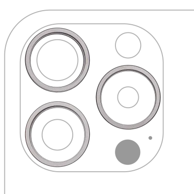 Back Camera Bezel Ring Only For iPhone 15 Pro Max (3 Piece Set) (White Titanium) (10 Pack)