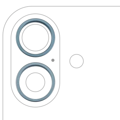 Back Camera Bezel Ring Only For iPhone 16 / 16 Plus (2 Piece Set) (Teal) (10 Pack)