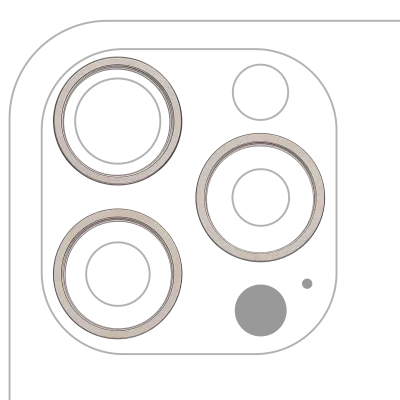 Back Camera Bezel Ring Only For iPhone 16 Pro / 16 Pro Max (3 Piece Set) (Natural Titanium) (10 Pack)