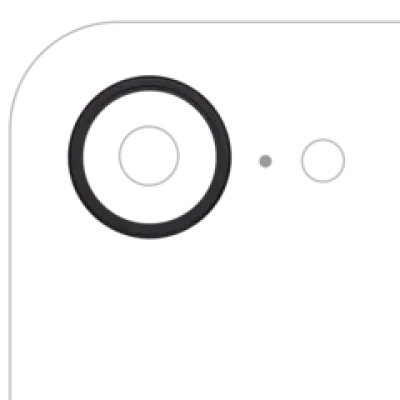 Рамка основної камери для iPhone 16e / 17e (чорний) (10 шт)