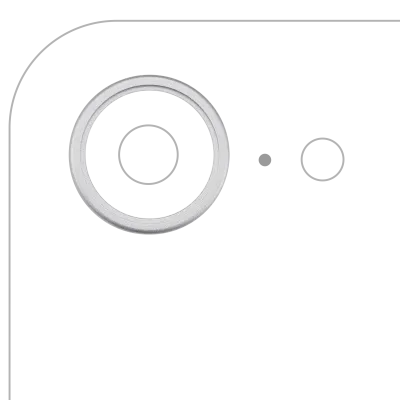 Рамка основної камери для iPhone 16e / 17e (білий) (10 шт)