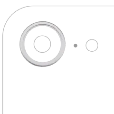 Рамка основної камери для iPhone 16e / 17e (білий) (10 шт)
