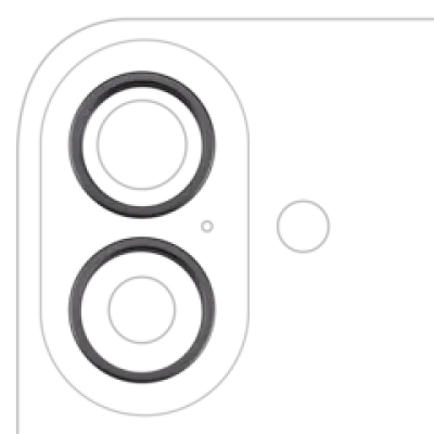 Рамка основної камери для iPhone 17 (2 шт) (чорний) (10 шт)