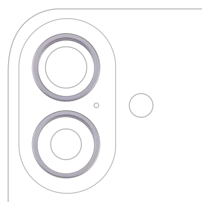 Back Camera Bezel Ring Only For iPhone 17 (2 Piece Set) (Lavender) (10 Pack)