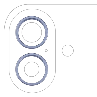 Back Camera Bezel Ring Only For iPhone 17 (2 Piece Set) (Mist Blue) (10 Pack)