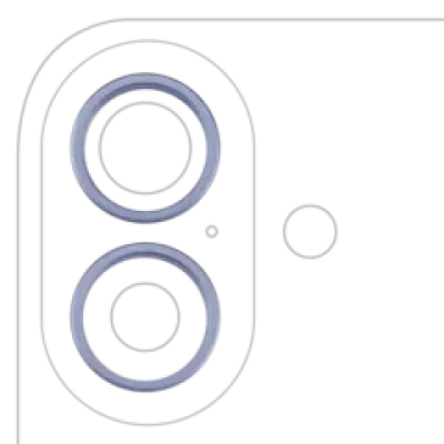 Рамка основної камери для iPhone 17 (2 шт) (Mist Blue) (10 шт)