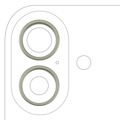 Back Camera Bezel Ring Only For iPhone 17 (2 Piece Set) (Sage) (10 Pack)