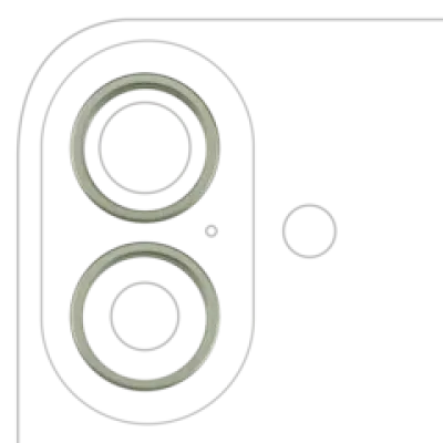 Рамка основної камери для iPhone 17 (2 шт) (Sage) (10 шт)