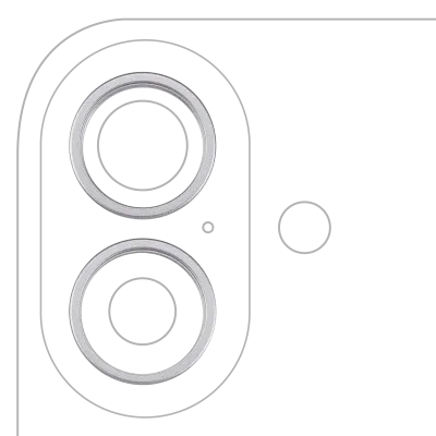 Back Camera Bezel Ring Only For iPhone 17 (2 Piece Set) (White) (10 Pack)
