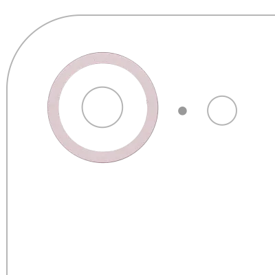 Рамка основної камери для iPhone 17e (ніжно-рожевий) (10 шт)