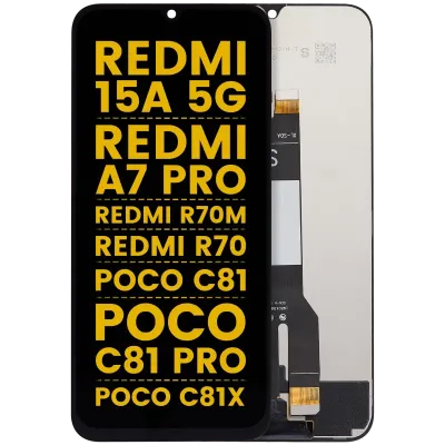 Дисплейний модуль (LCD) для Xiaomi Redmi 15A 5G / Redmi A7 Pro / Poco C81 / Poco C81 Pro / Poco C81X / Redmi R70m / Redmi R70 (Without Frame) (Refurbished) (всі кольори)