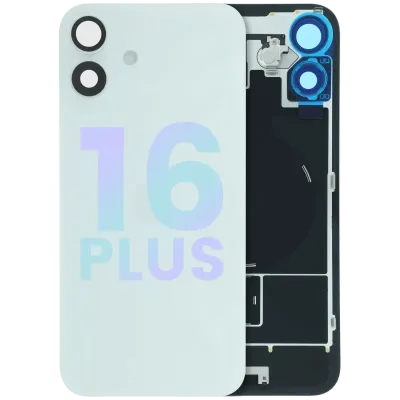 Back Glass w/ MagSafe Magnet & NFC For iPhone 16 Plus (Service Pack) (White)