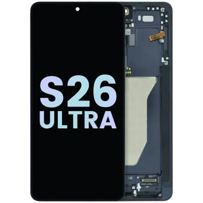 Дисплейний модуль (OLED) з рамкою для Samsung Galaxy S26 Ultra 5G (Service Pack) (Titanium Black)