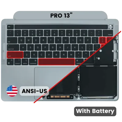 Топкейс з акумулятором і клавіатурою (ANSI US) для MacBook Pro 13" A2338 (2020) (M2) (Space Gray)